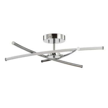 Crucis 31.5" Modern Metal Integrated LED Semi Flush Mount - JONATHAN Y